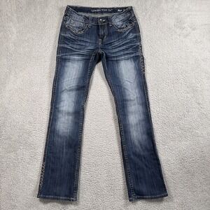 Cowgirl Tuff Co Jeans Womens 27x33 Triple LLL Western Embroidered Distressed Den